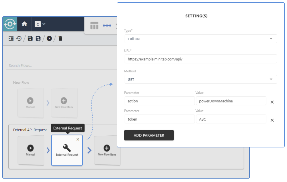 Zusatzfunktion: URL-Aufruf (Call URL)
