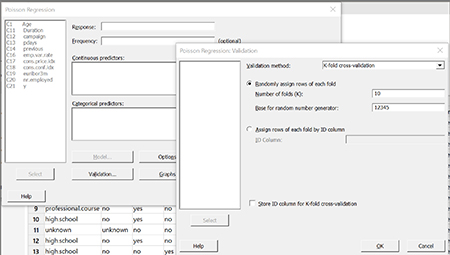 Minitab : régression de Poisson